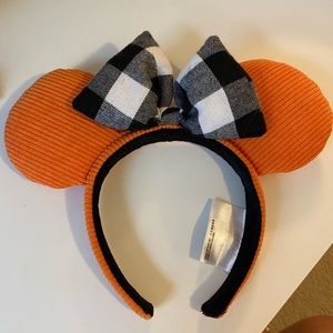Orange/Fall velvet Minnie ears